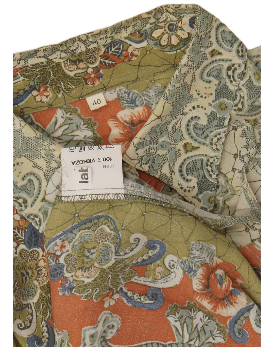 VINTAGE Womens Oversized Shirt Blouse EU 40 Medium Multicoloured Paisley