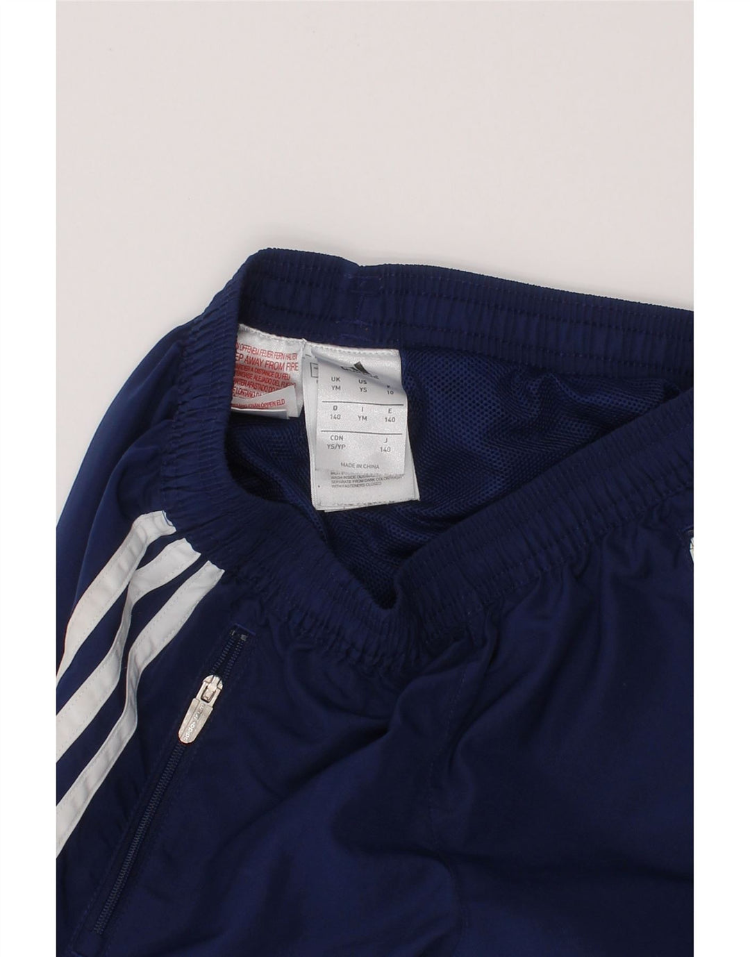 ADIDAS Boys Tracksuit Trousers Joggers 9-10 Years Medium Navy Blue