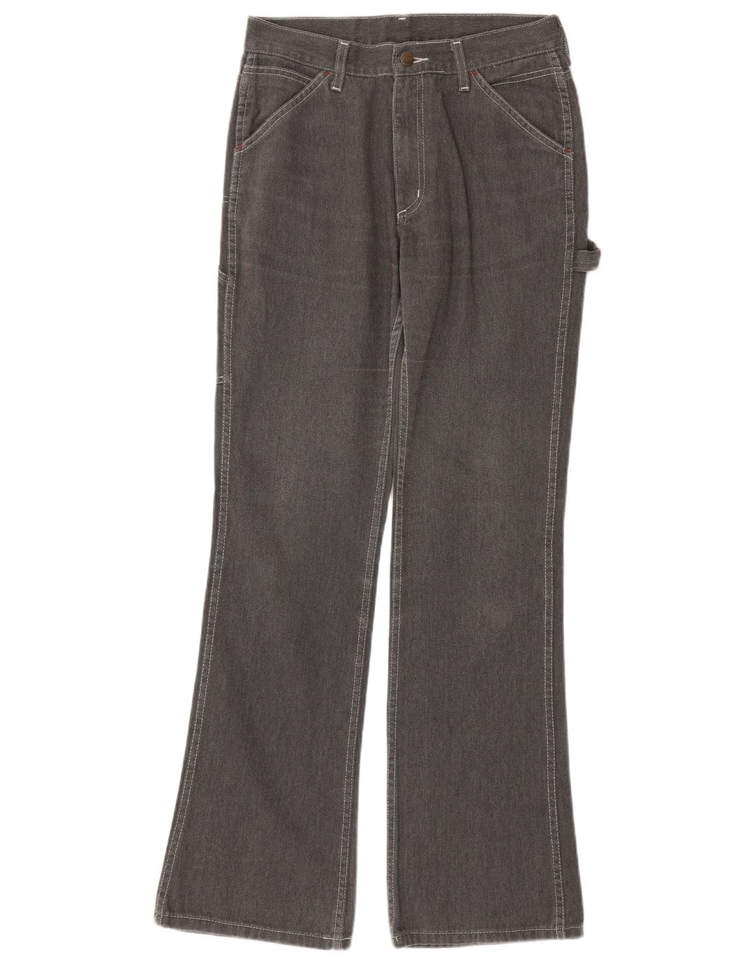 LEE Womens Carpenter Flared Jeans W30 L33 Grey Cotton