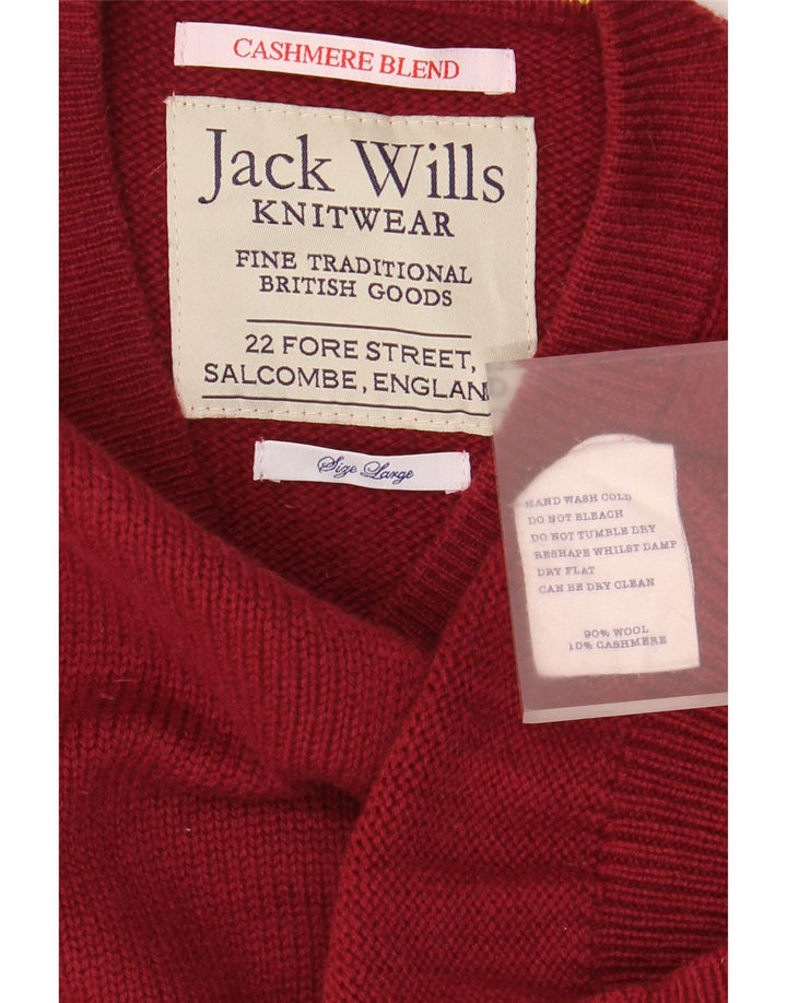 Jack Wills Mens Vest Tank Top Large Maroon Wool