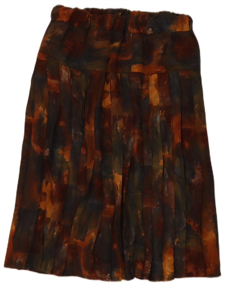 Vintage Womens Pleated Skirt Medium W30 Multicoloured Tie Dye