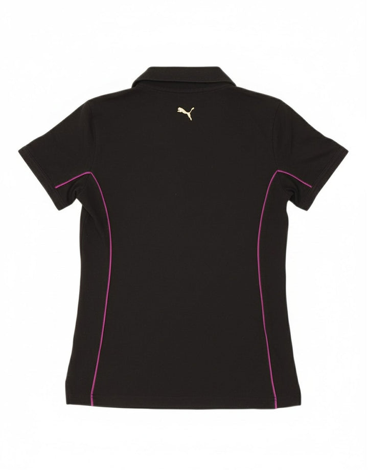 PUMA Womens Polo Shirt UK 10 Small Black