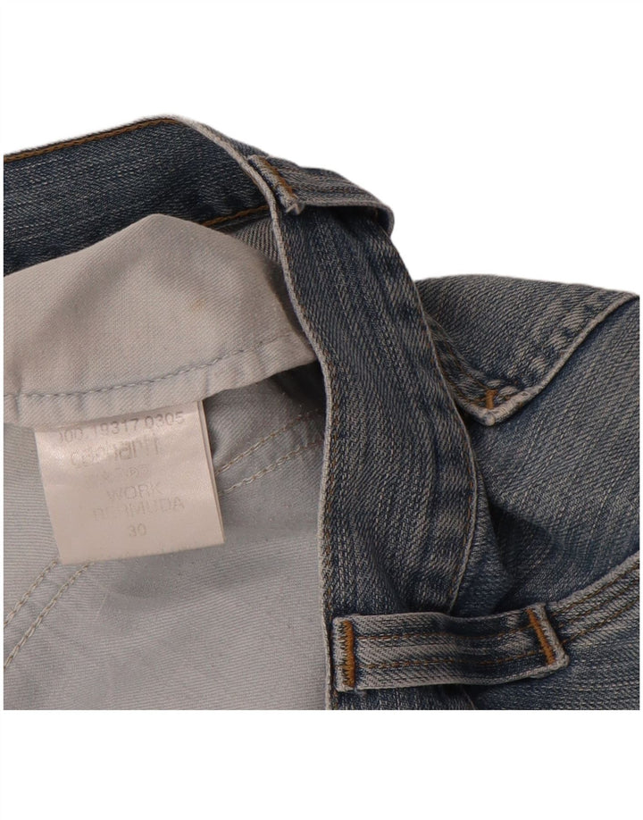 CARHARTT Mens Bermuda Denim Shorts W30 Medium  Blue Cotton