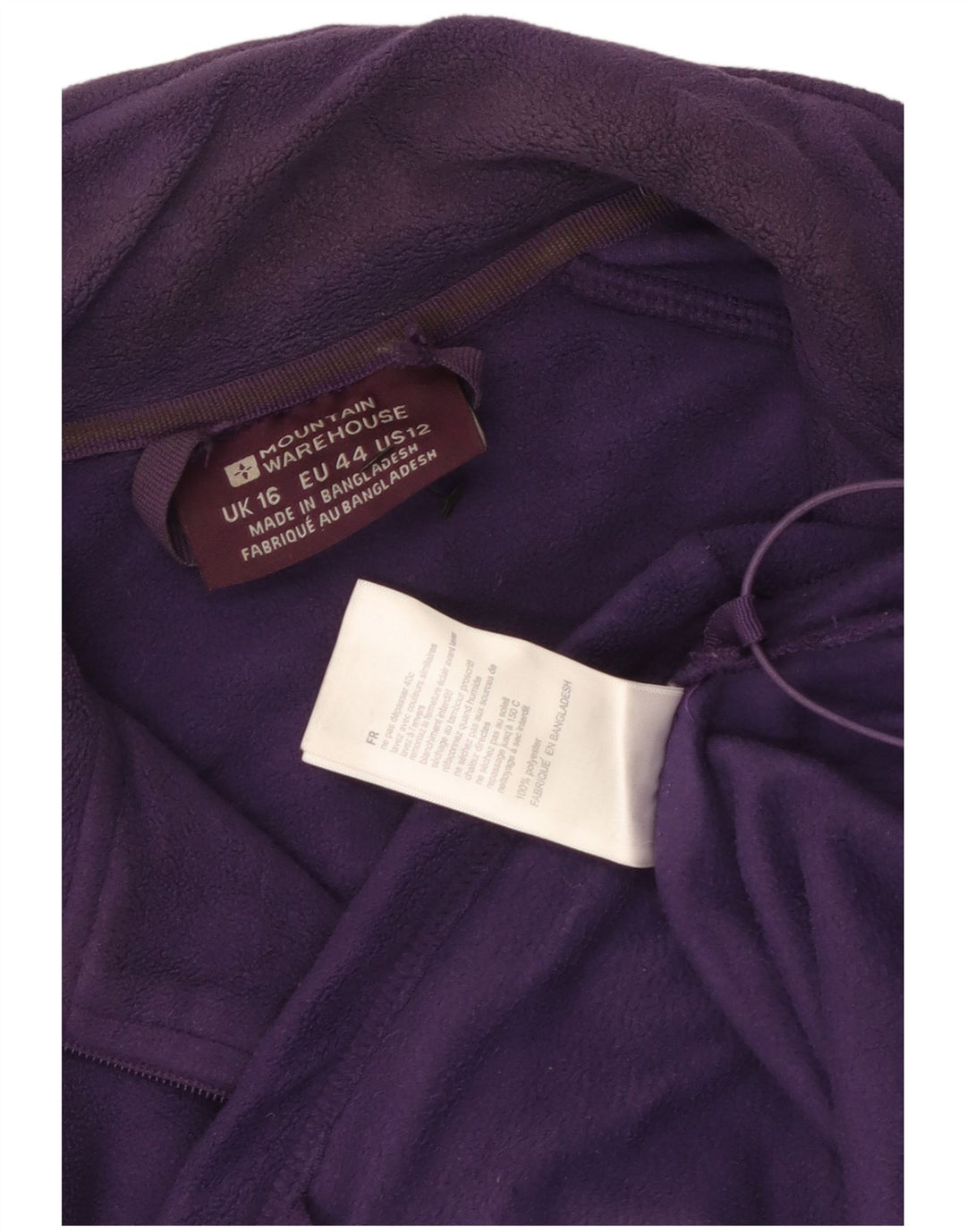 Mountain Warehouse Womens Fleece Jacket UK 16 large Purple Polyester