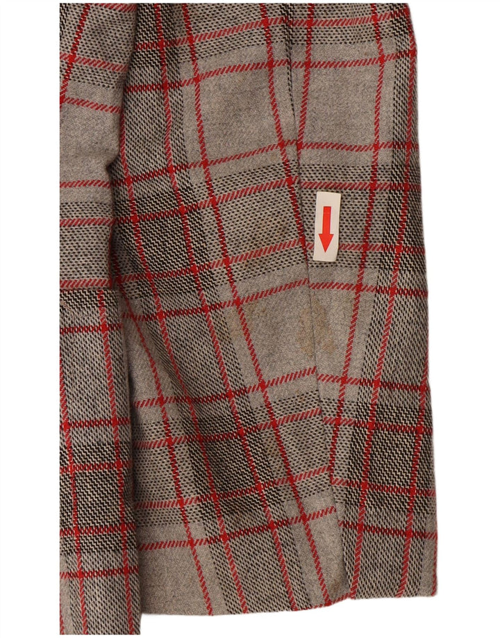 Vintage Mens 2 Button Blazer Jacket IT 52 XL Grey Check