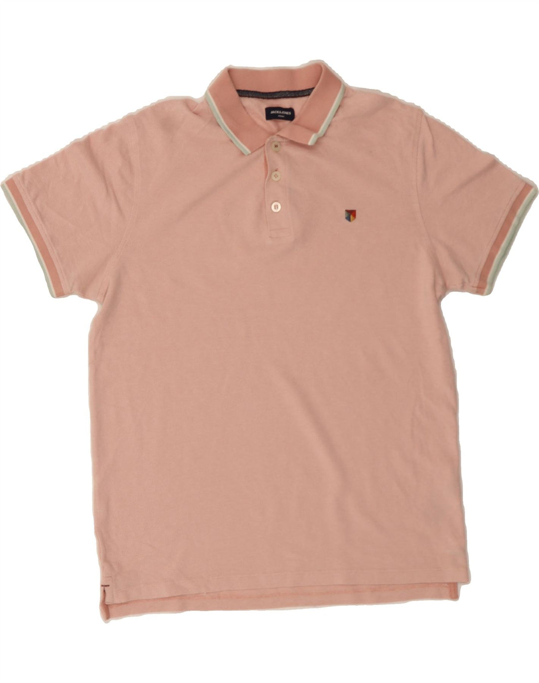 JACK & JONES Mens Polo Shirt Medium Pink Cotton Vintage Jack & Jones and Second-Hand Jack & Jones from Messina Hembry 