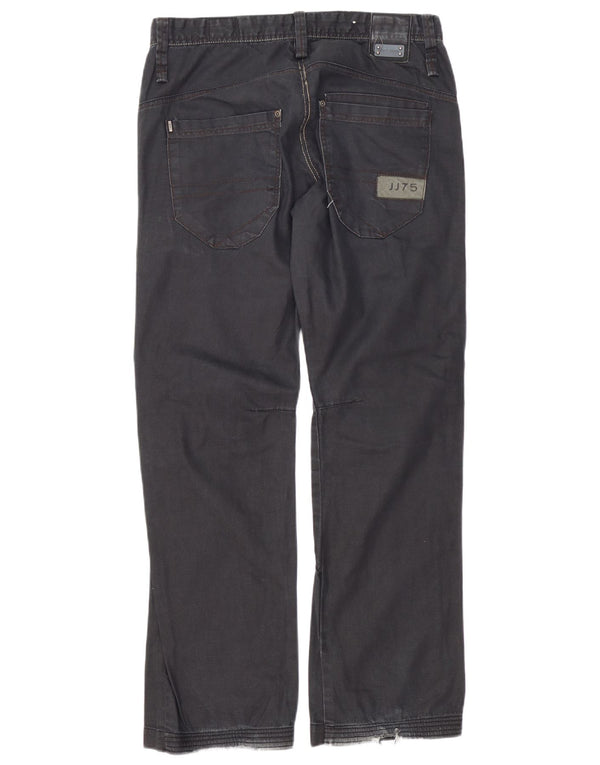 Jack & Jones Mens Straight Jeans W34 L34 Black Cotton