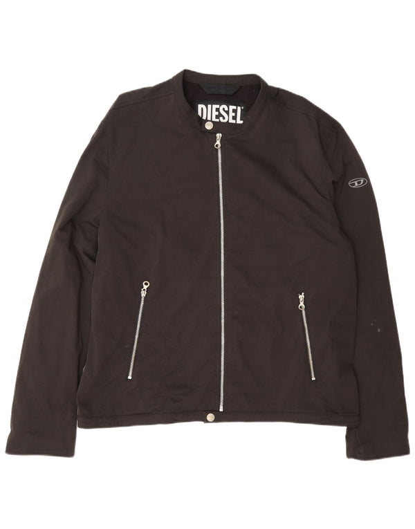 Diesel Mens Bomber Jacket UK 44 2XL Black