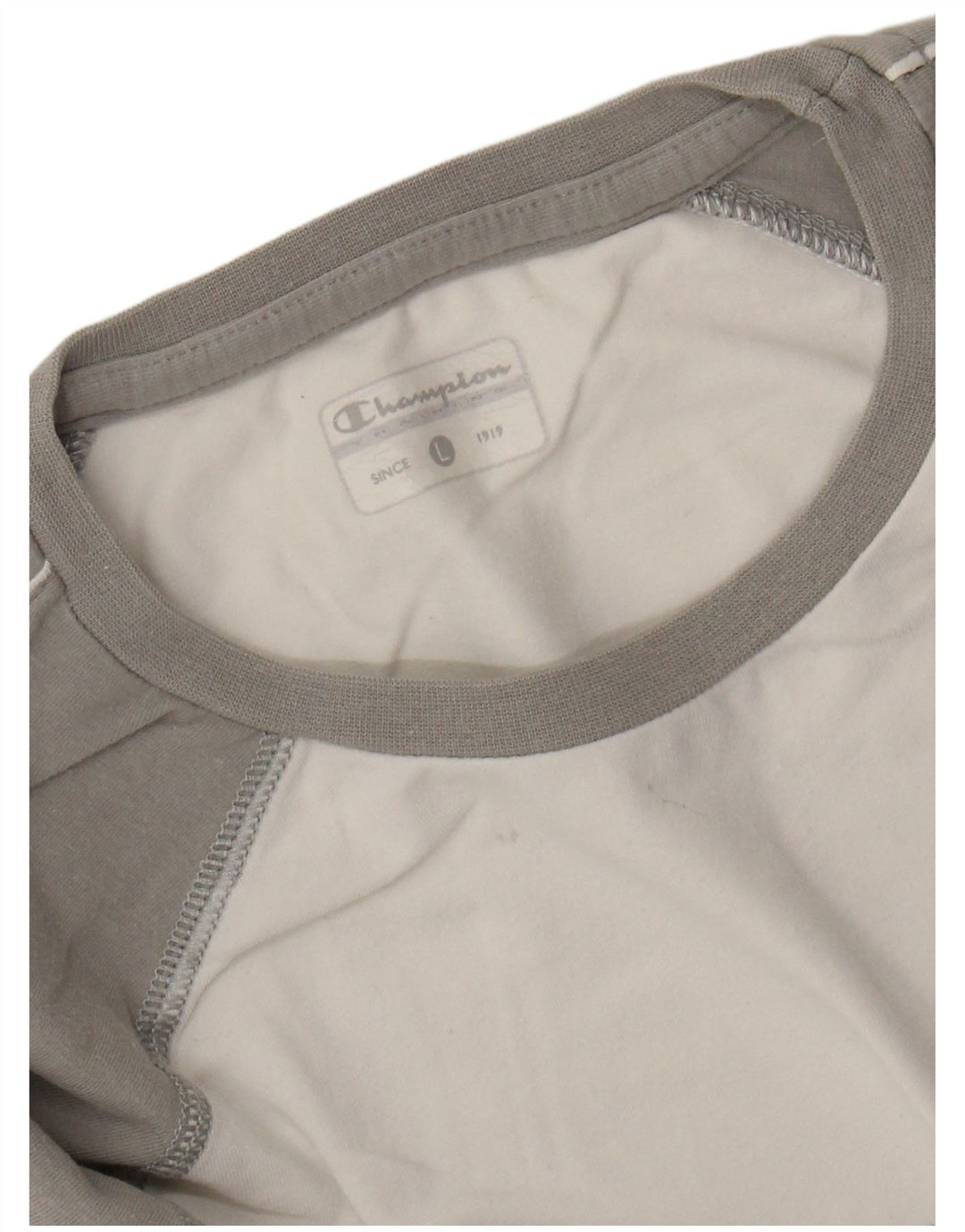 CHAMPION Womens T-Shirt Top UK 14 Large White Colourblock