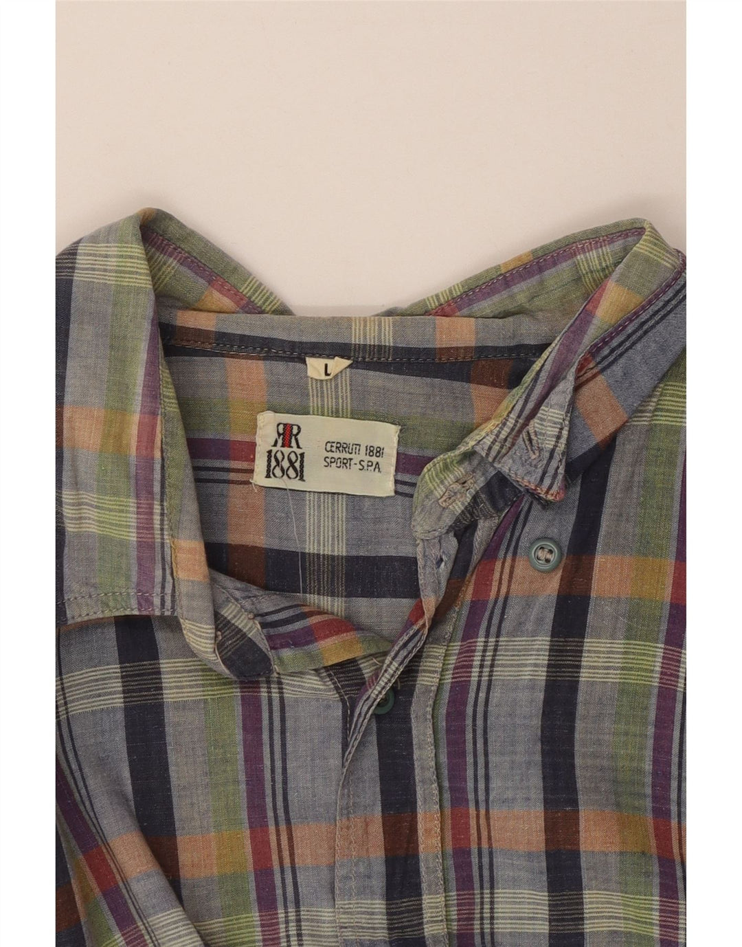 CERRUTI 1881 Mens Shirt Large Multicoloured Check