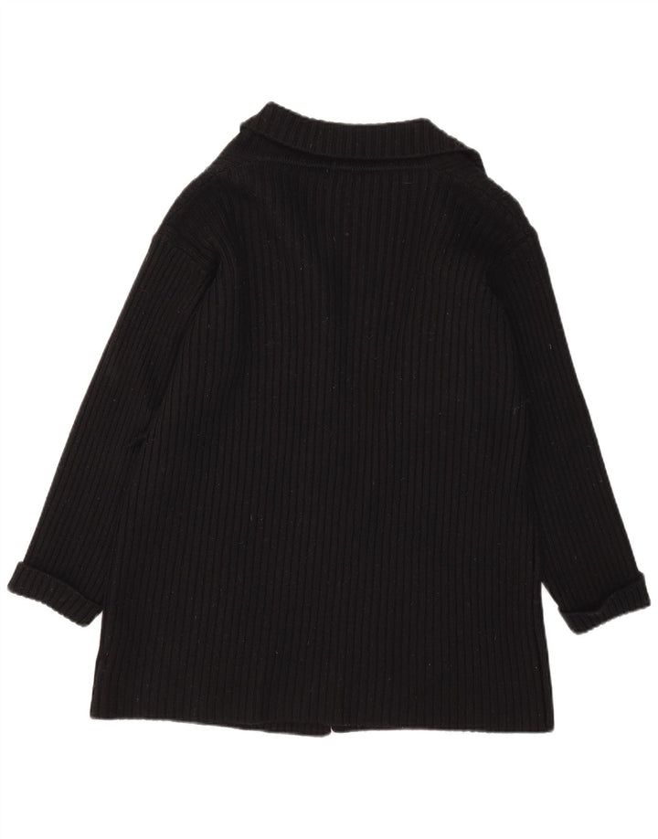 Marks & Spencer Womens Oversized Open Cardigan Sweater UK 10 Small Black