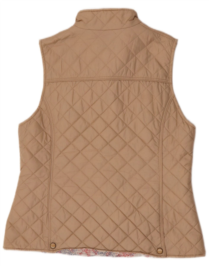 Jack Murphy Womens Quilted Gilet UK 16 Large Beige Nylon