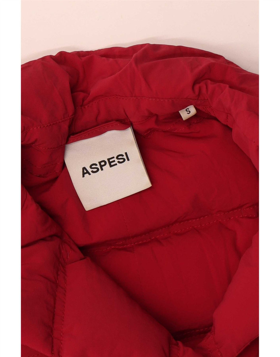 Aspesi Womens Oversized Double Breasted Padded Coat UK 10 Small Red