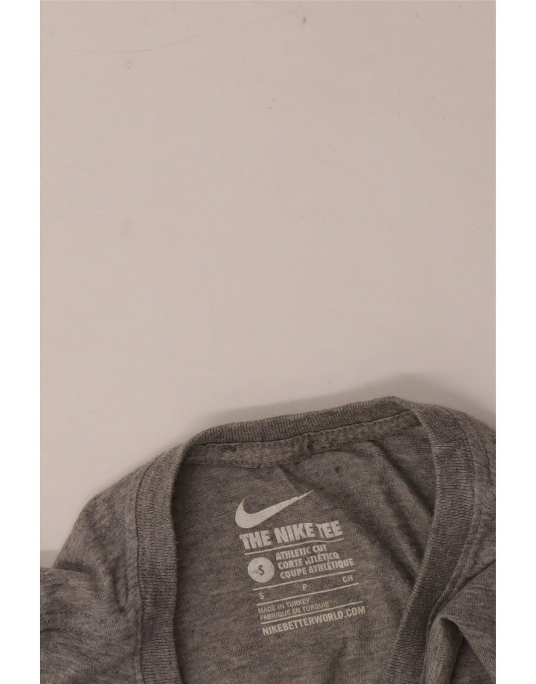Nike Mens Athletic Cut T-Shirt Top Small Grey Flecked
