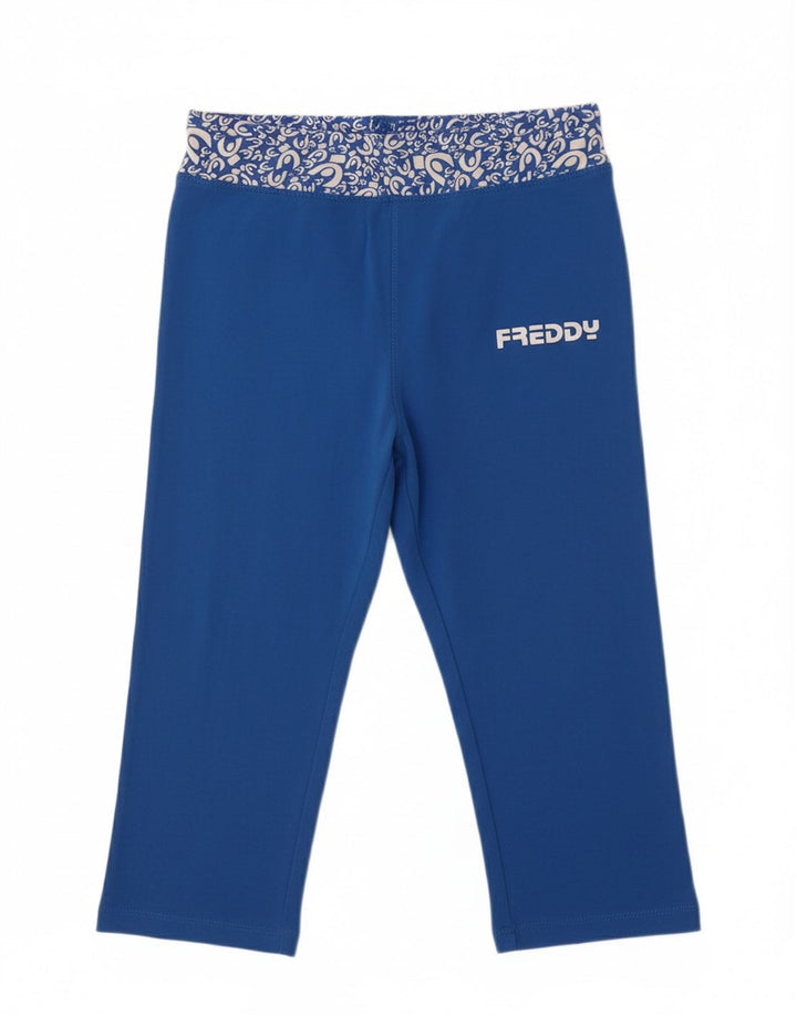 FREDDY Womens Capri Leggings UK 12 Medium Blue Cotton