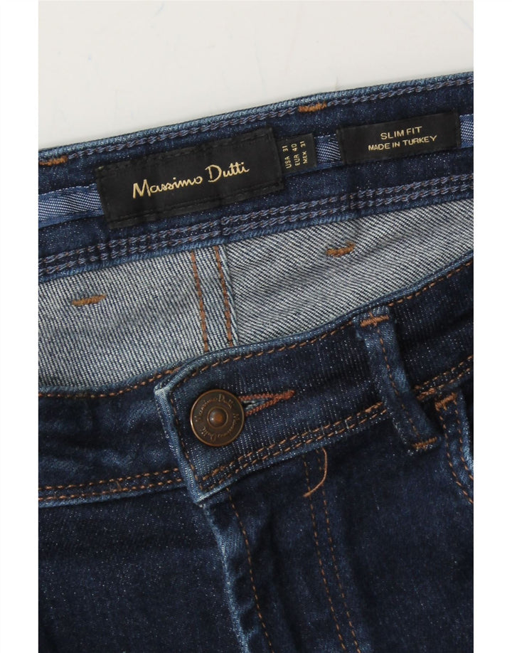 MASSIMO DUTTI Mens Slim Jeans EU 40 Medium W31 L29 Navy Blue Vintage Massimo Dutti and Second-Hand Massimo Dutti from Messina Hembry 