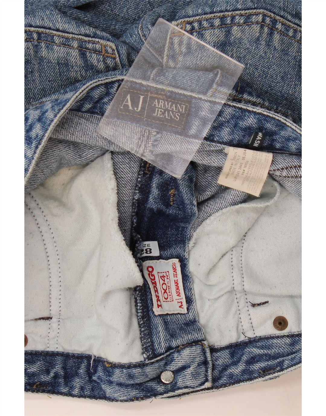 Armani Womens Straight Jeans W28 L28 Blue Cotton