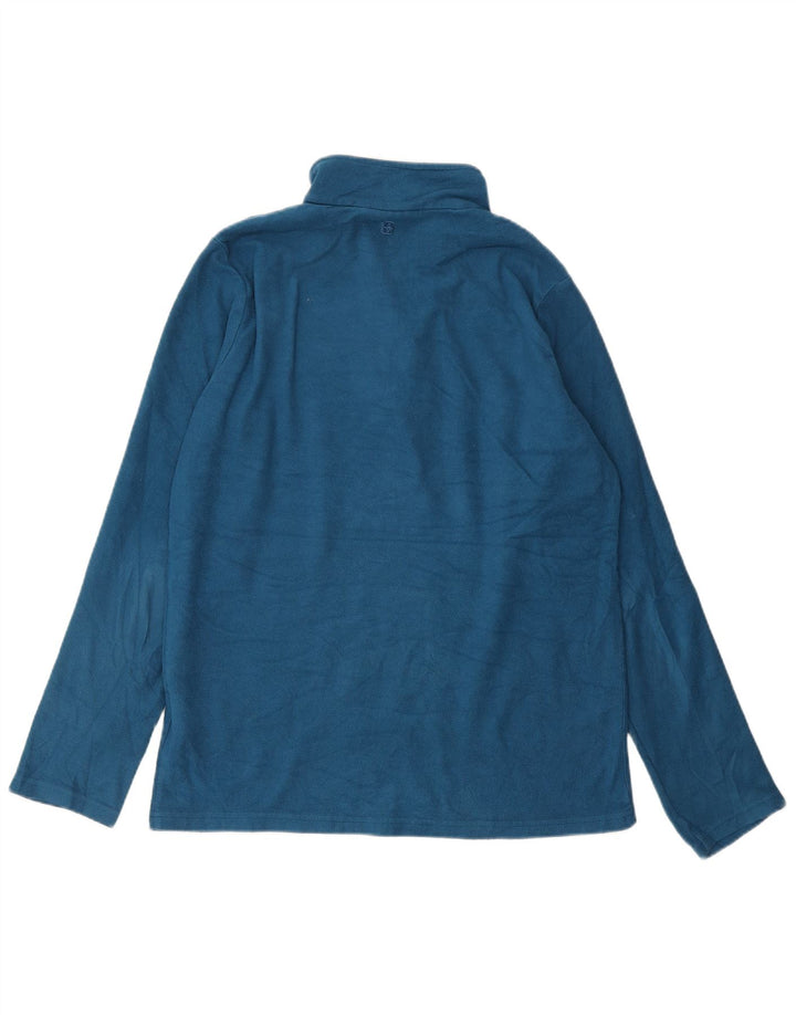 MOUNTAIN WAREHOUSE Mens Zip Neck Fleece Jumper Medium Blue Polyester