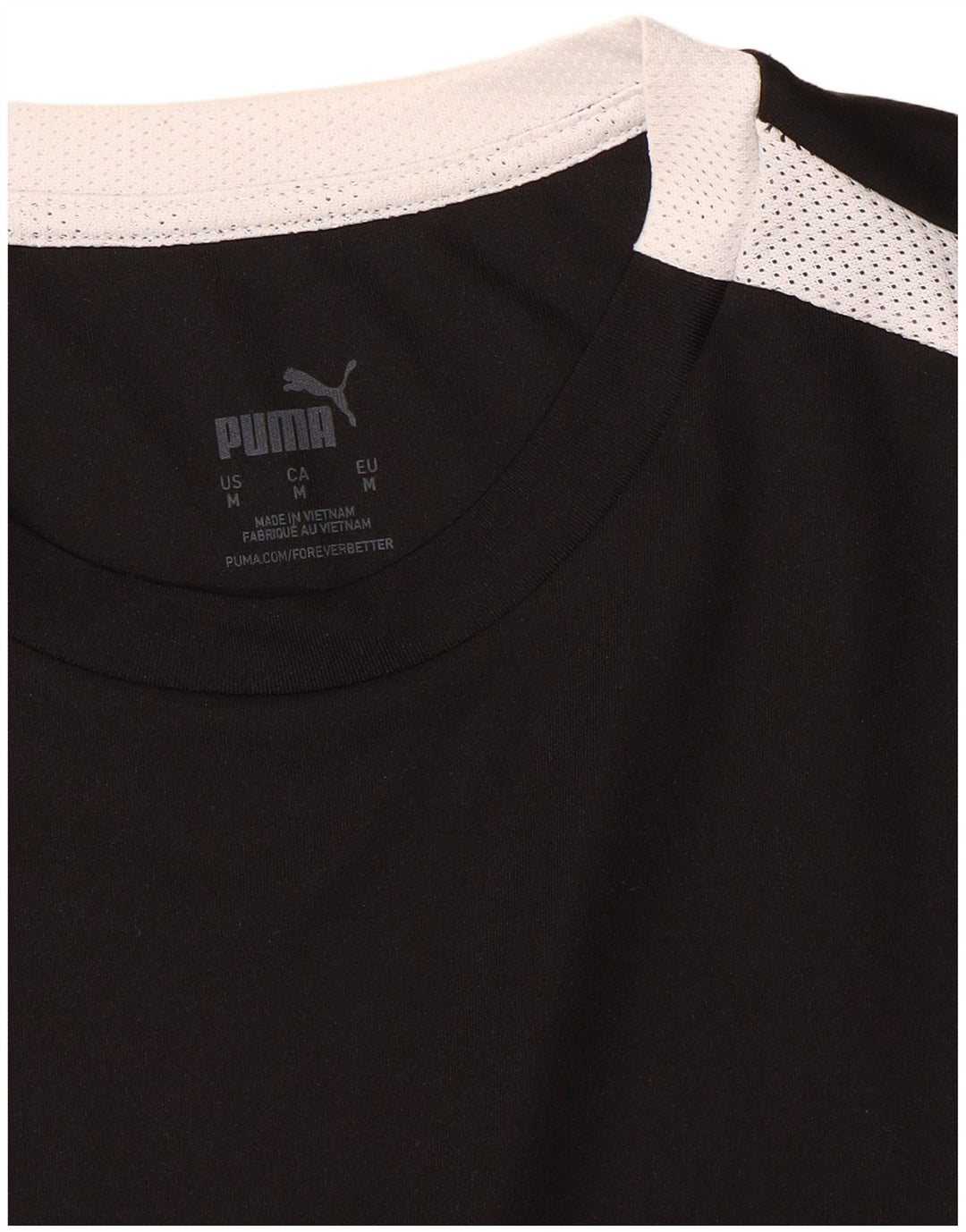 Puma Mens T-Shirt Top Medium Black Colourblock