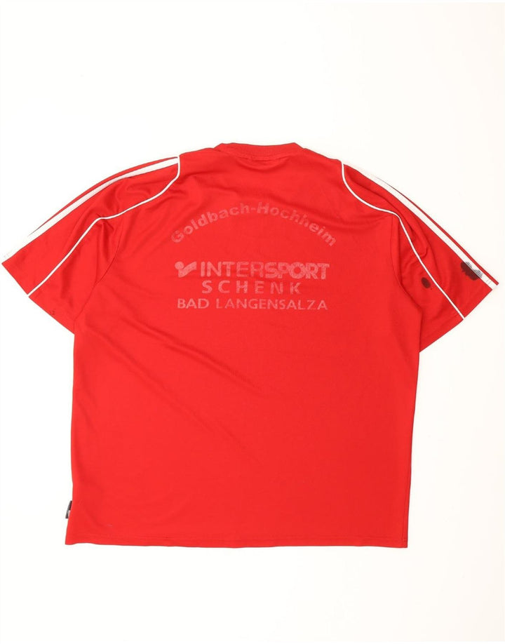 ADIDAS Mens Climalite Graphic T-Shirt Top XL Red Polyester