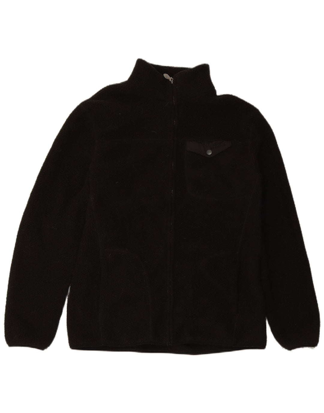 WEIRD FISH Mens Fleece Jacket UK 40 Large Black Polyester