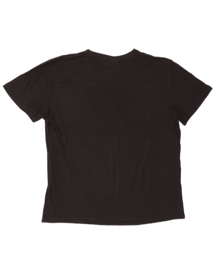 Kappa Mens T-Shirt Top 2XL Black Cotton