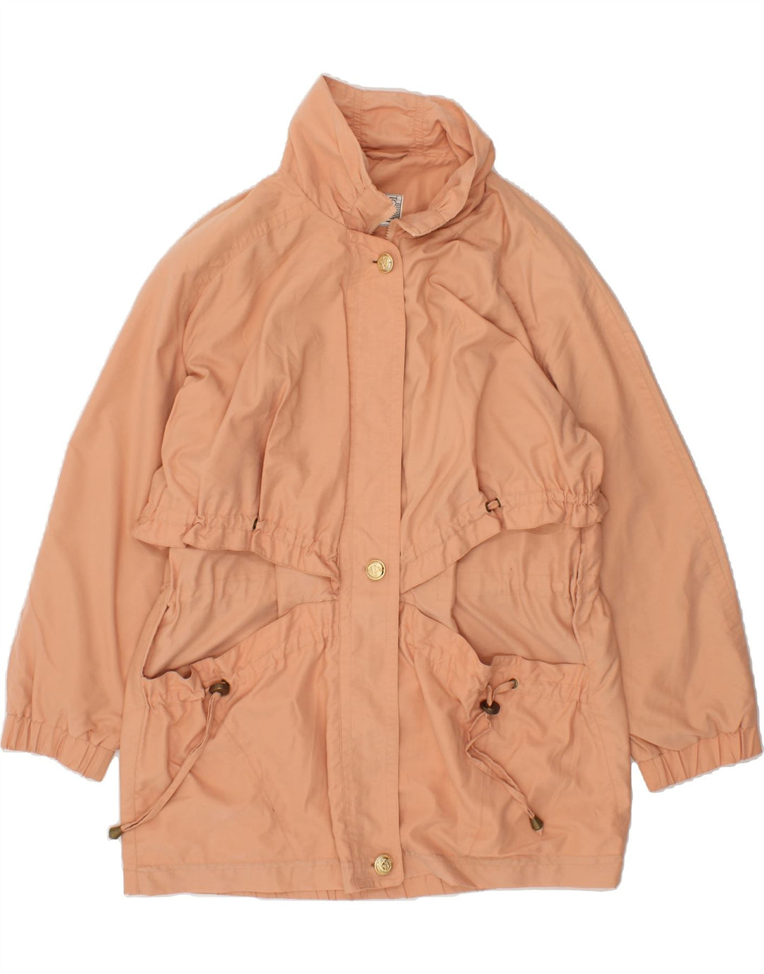 VINTAGE Womens Overcoat UK 16 Large Beige Polyester Vintage Vintage and Second-Hand Vintage from Messina Hembry 