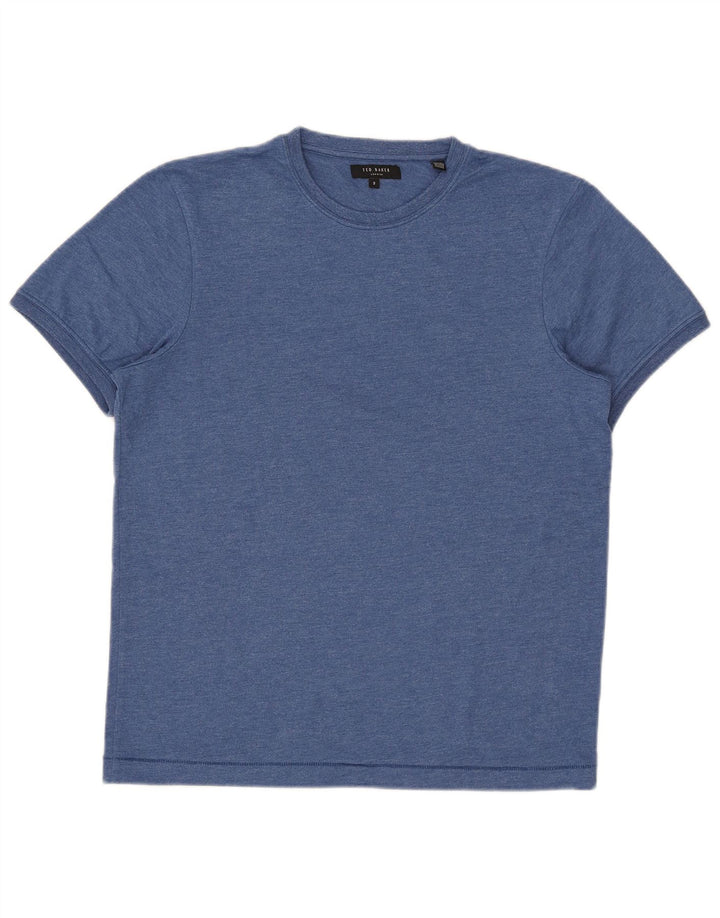 Ted Baker Mens T-Shirt Top Size 3 Medium Blue Cotton