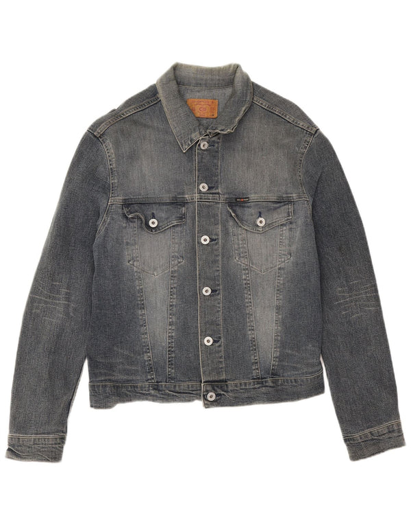 Energie Mens Denim Jacket UK 38 Medium Blue Cotton