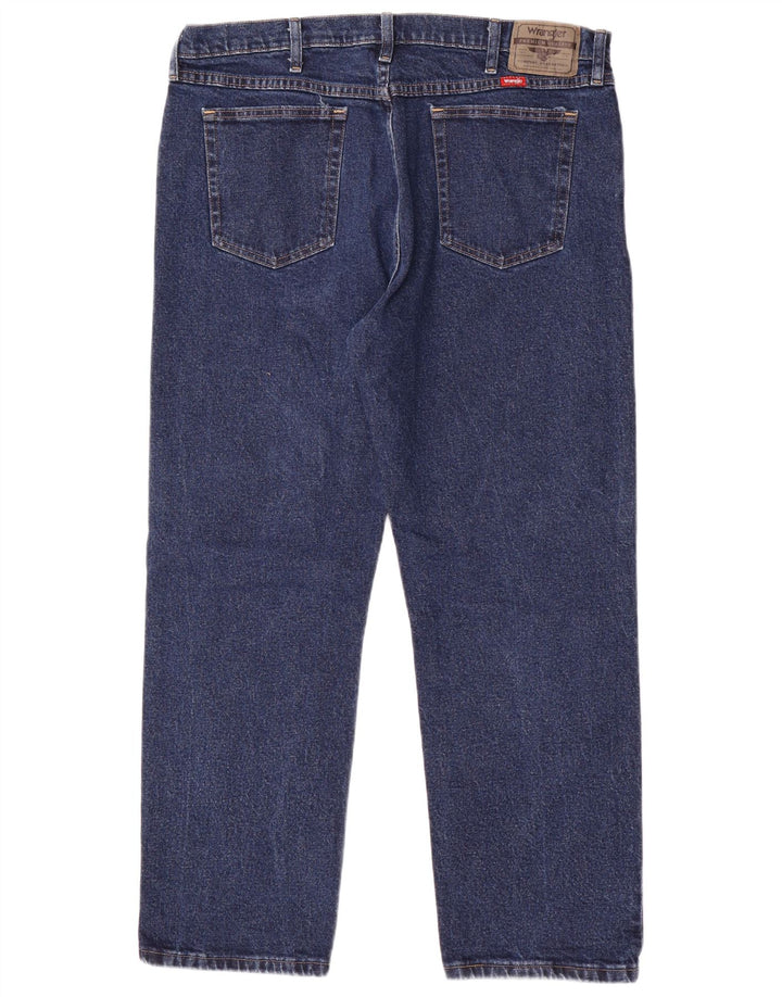 Wrangler Mens Straight Jeans W38 L29 Blue Cotton