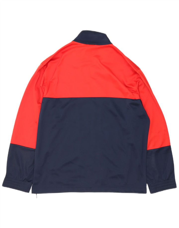 LOTTO Mens Tracksuit Top Jacket Large Navy Blue Colourblock Polyester