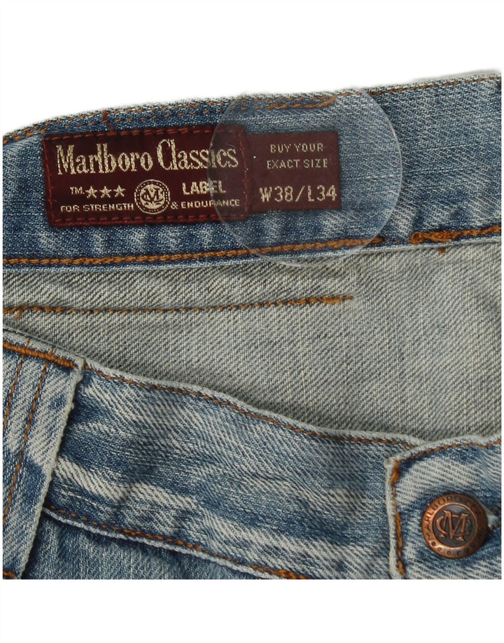 Marlboro Classics Mens Straight Jeans W38 L34 Blue Cotton
