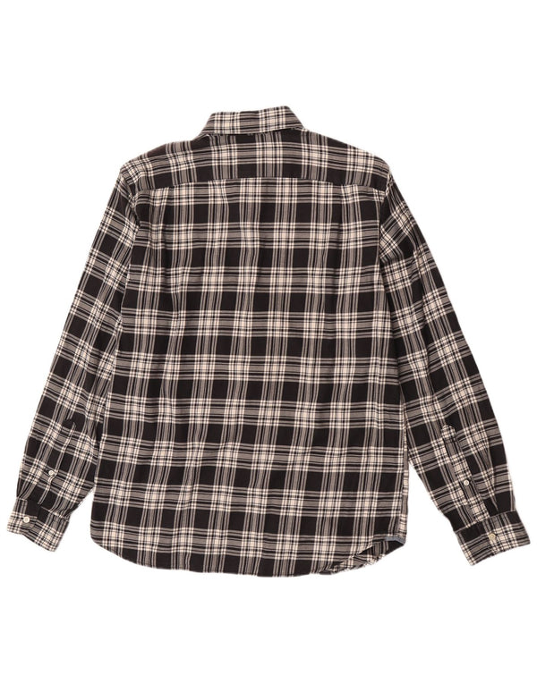 J. Crew Mens Flannel Shirt Medium Black Check Cotton
