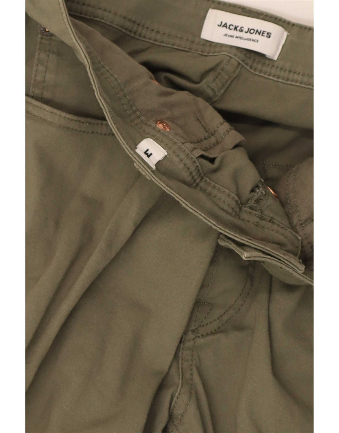 Jack & Jones Mens Casual Shorts Medium W34 Khaki Cotton