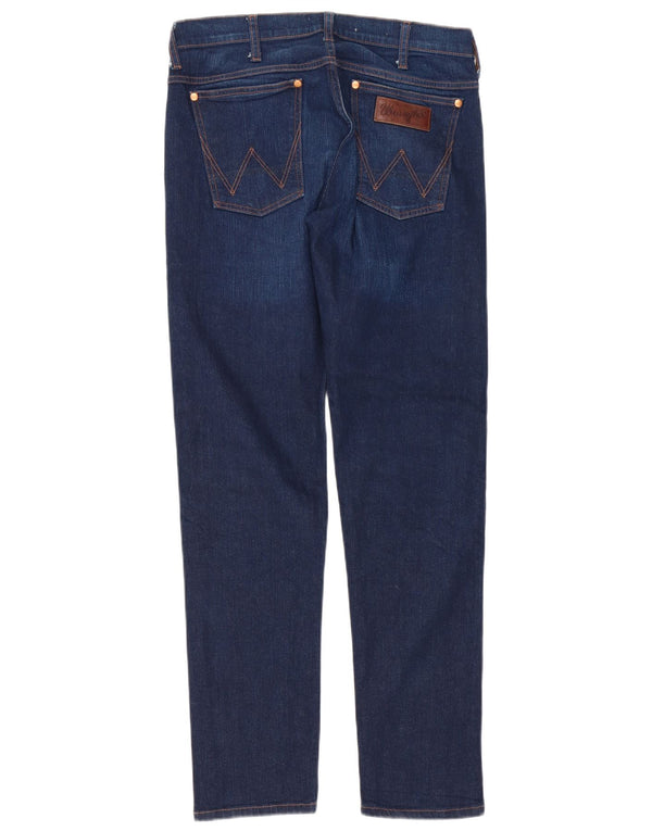 Wrangler Mens Colton Slim Jeans W31 L34 Navy Blue Cotton
