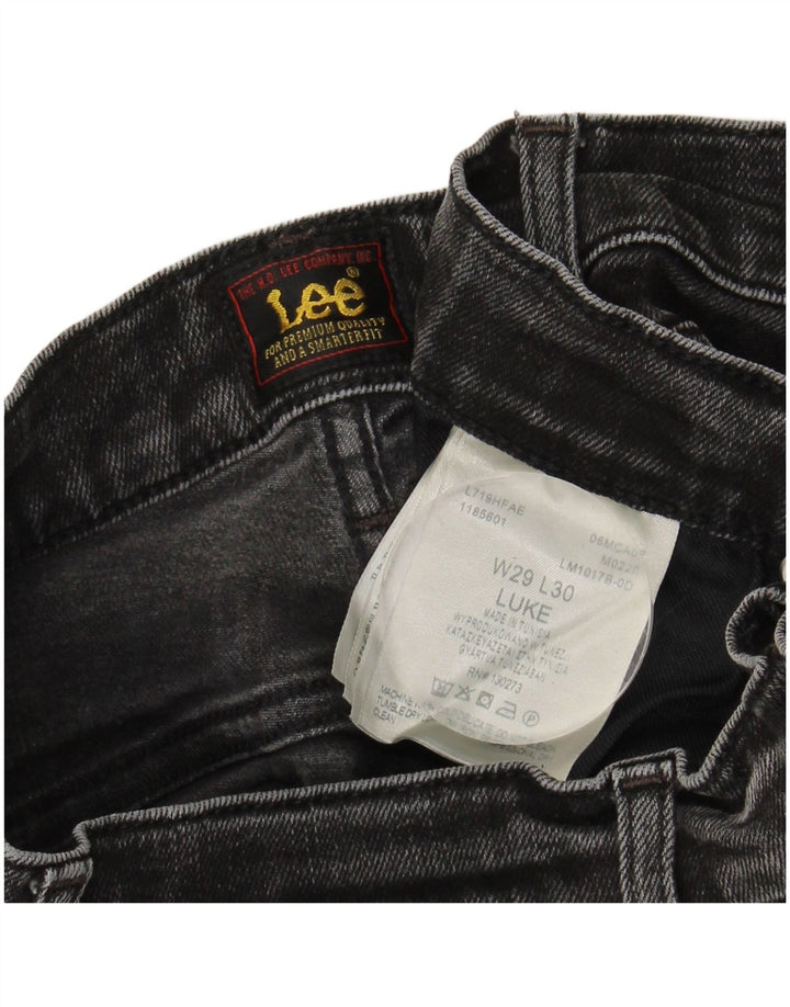 LEE Womens Luke Slim Jeans W29 L26 Grey Cotton