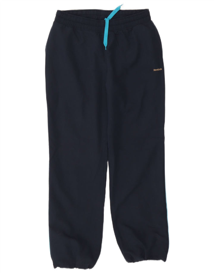 REEBOK Mens Tracksuit Trousers Joggers Medium Navy Blue Polyester