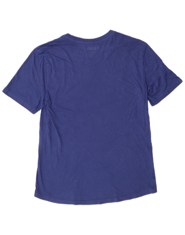Izod Mens T-Shirt Top Medium Blue Cotton