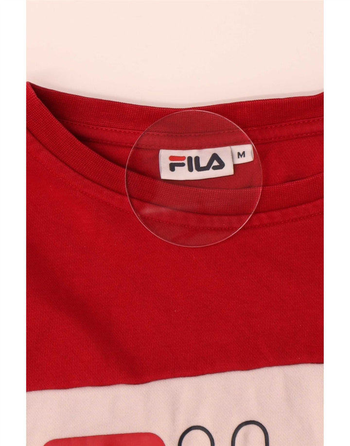 Fila Womens Sweatshirt Jumper UK 14 Medium Multicoloured Colourblock