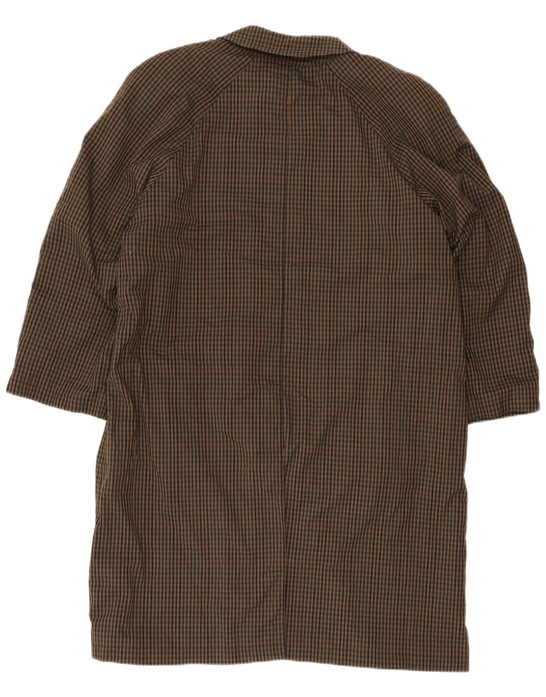 Vintage Womens Overcoat UK 18 XL Brown Gingham