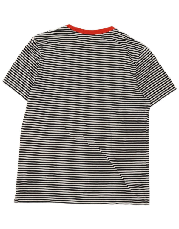 Nike Mens T-Shirt Top Large Black Striped