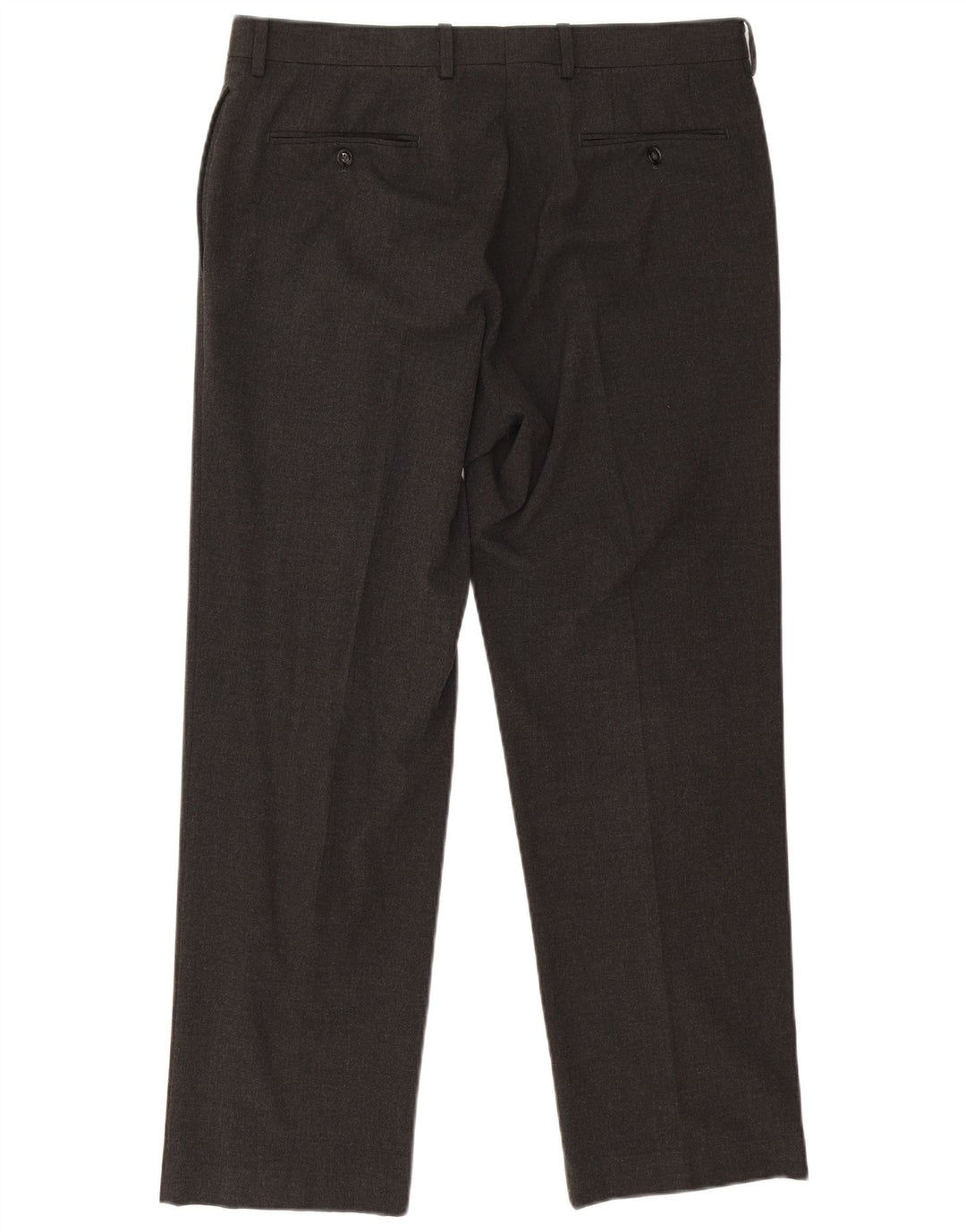Calvin Klein Mens Straight Suit Trousers W34 L29 Grey Polyester