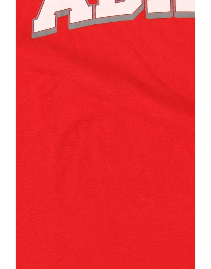 Adidas Mens Graphic T-Shirt Top Medium Red Cotton