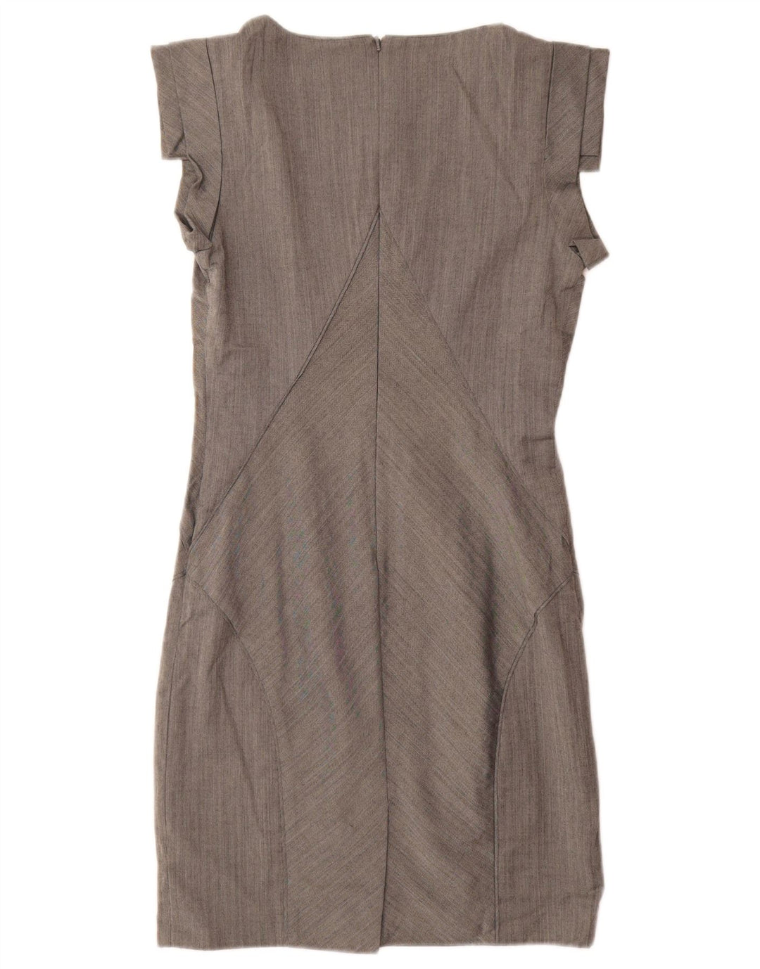 TED BAKER Womens Sleeveless Sheath Dress Size 2 Small Grey Herringbone