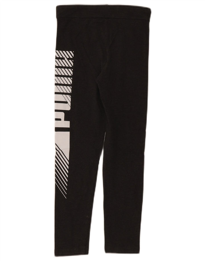 Puma Girls Graphic Leggings 9-10 Years  Grey
