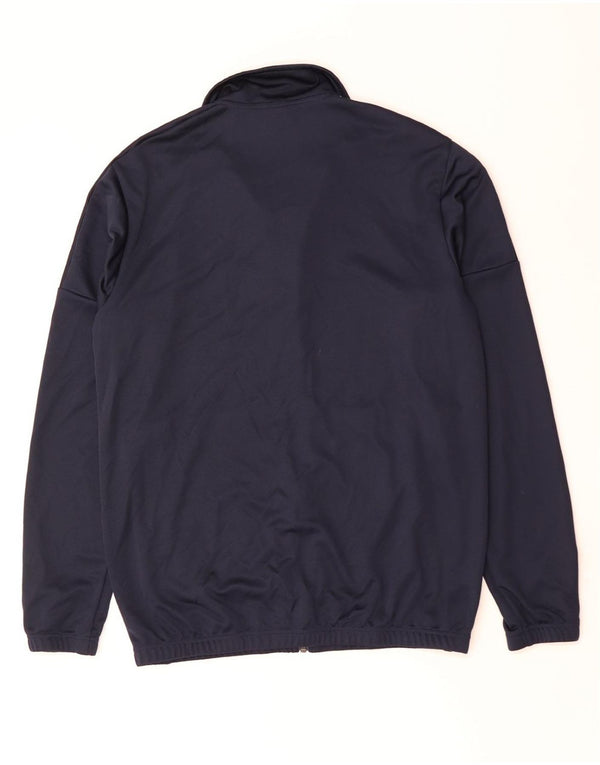 ADIDAS Mens Tracksuit Top Jacket Large Navy Blue Polyester
