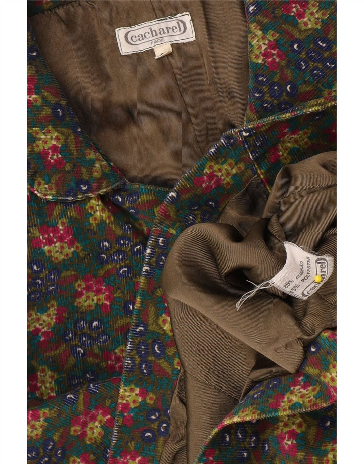 Cacharel Womens 4 Button Blazer Jacket EU 42 Large Multicoloured Floral