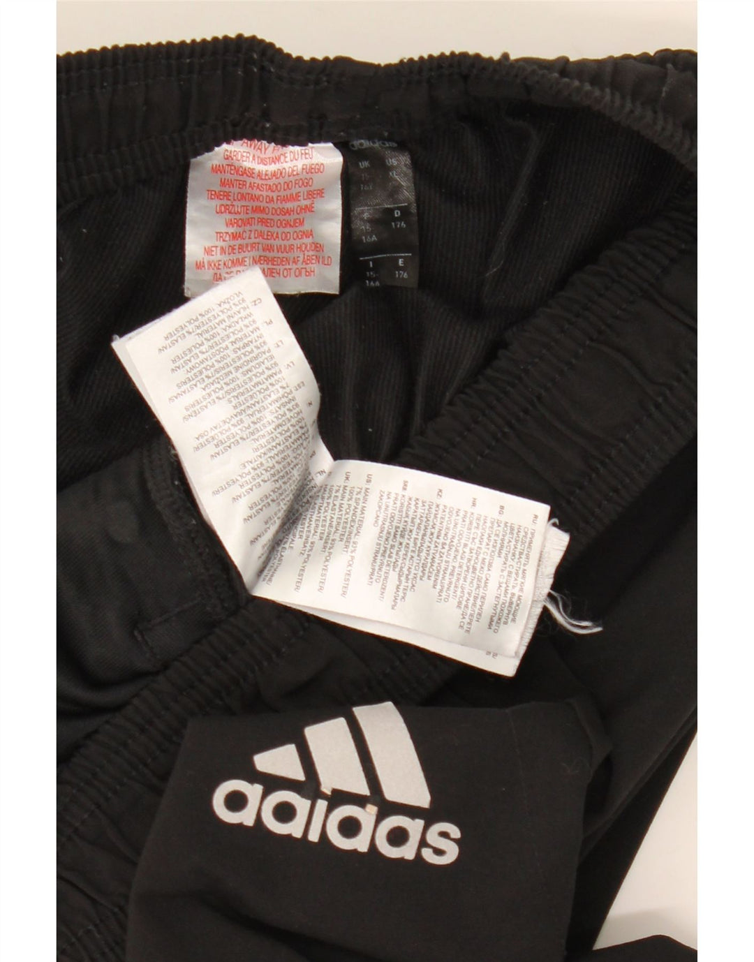 Adidas Boys Tracksuit Trousers 15-16 Years  Black Polyester