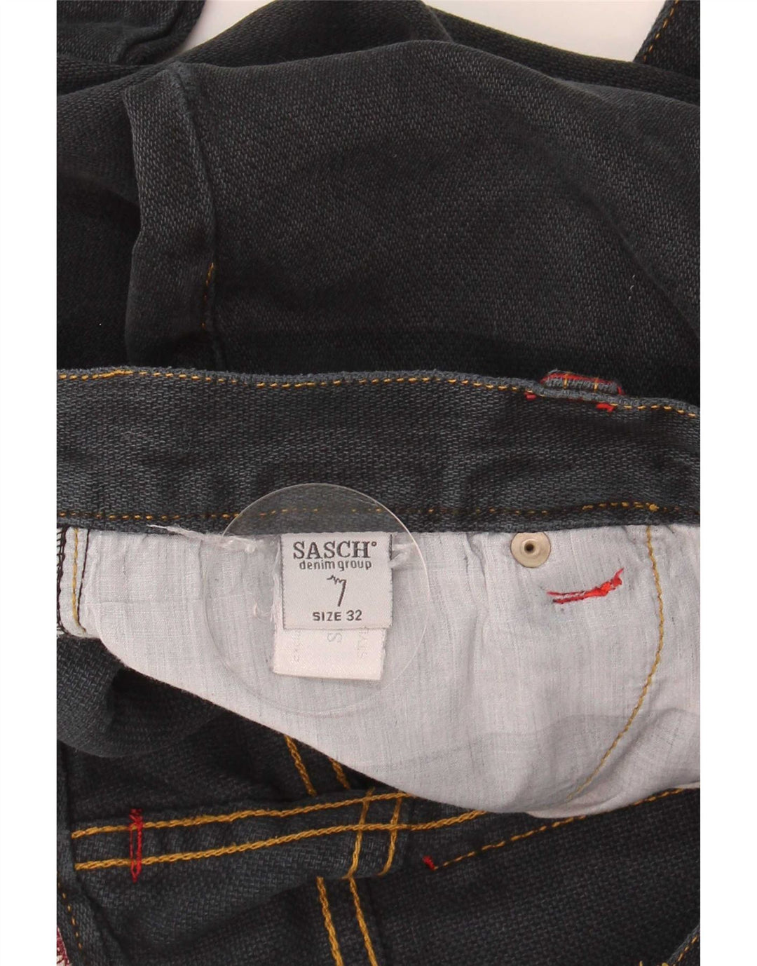Sasch Womens Straight Jeans W32 L34 Navy Blue Cotton