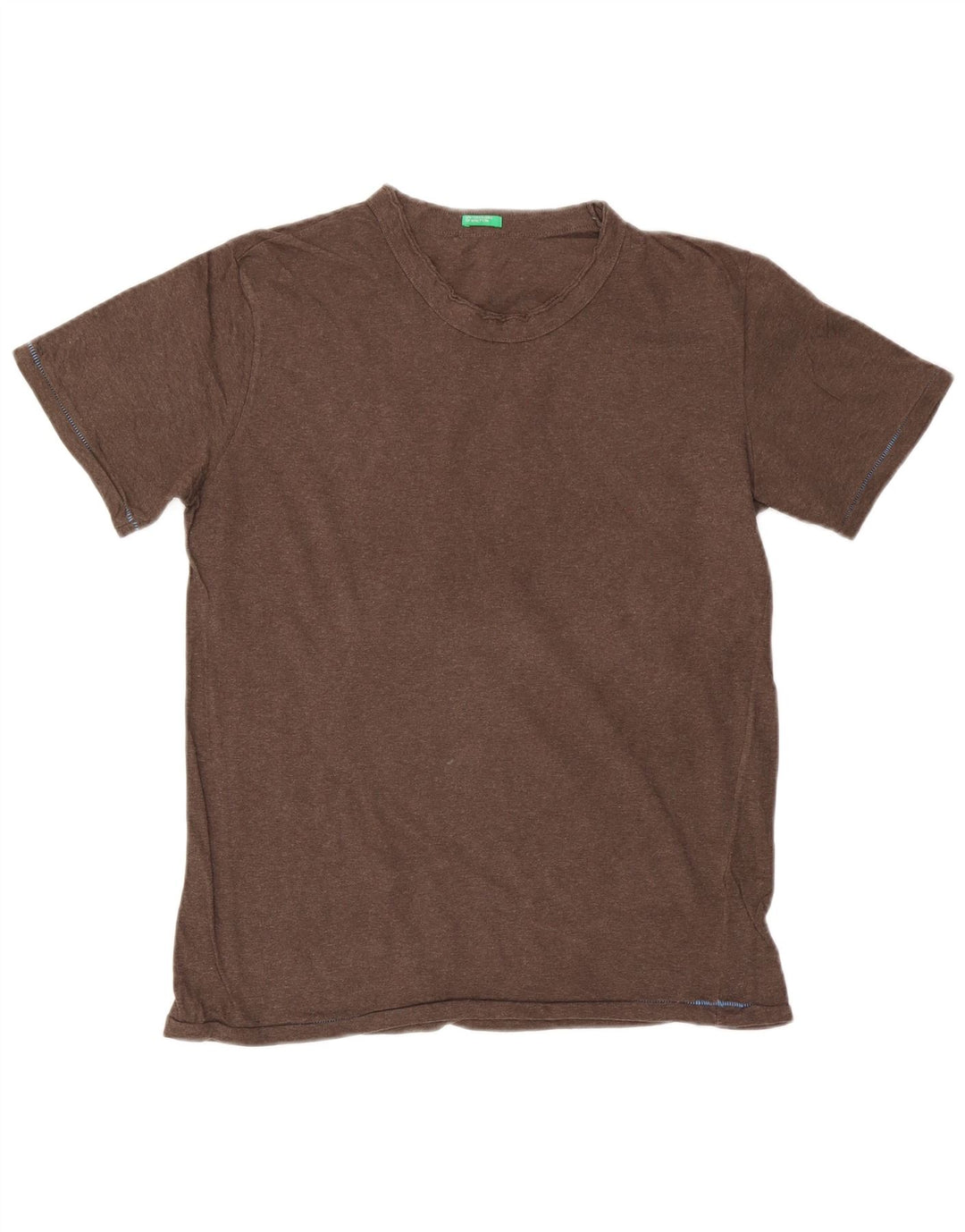 BENETTON Mens T-Shirt Top Medium Brown